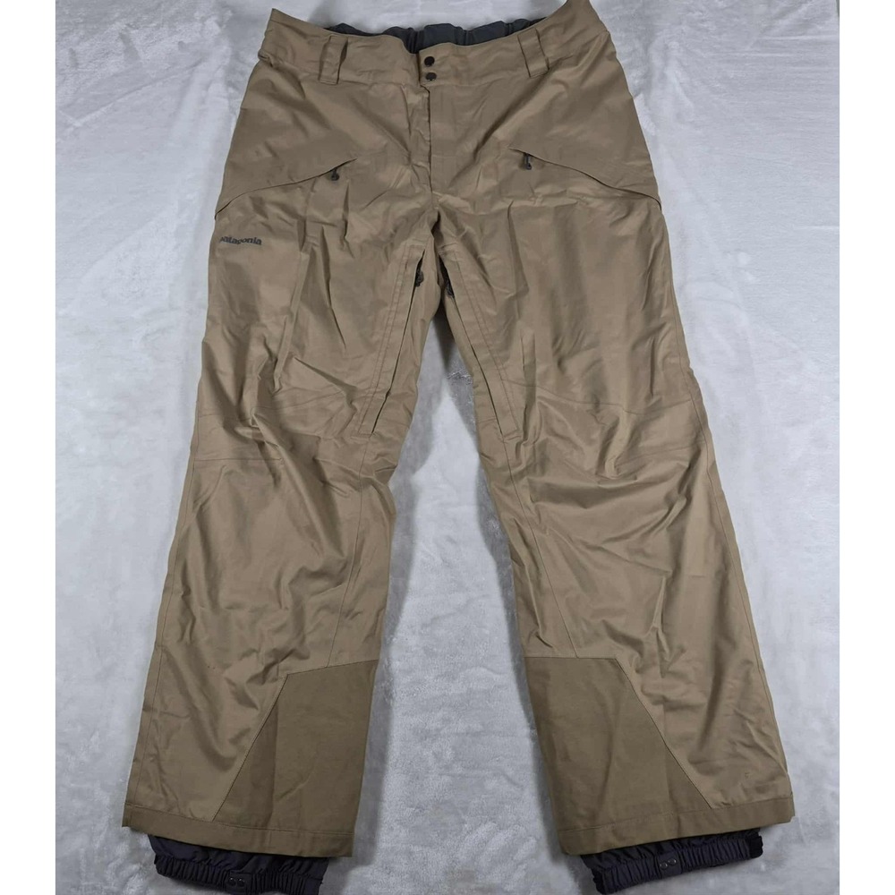 Patagonia SnowShot Pants Men's 2XL XXL Beige H2NO‎ Vented Snowboard Ski Snow